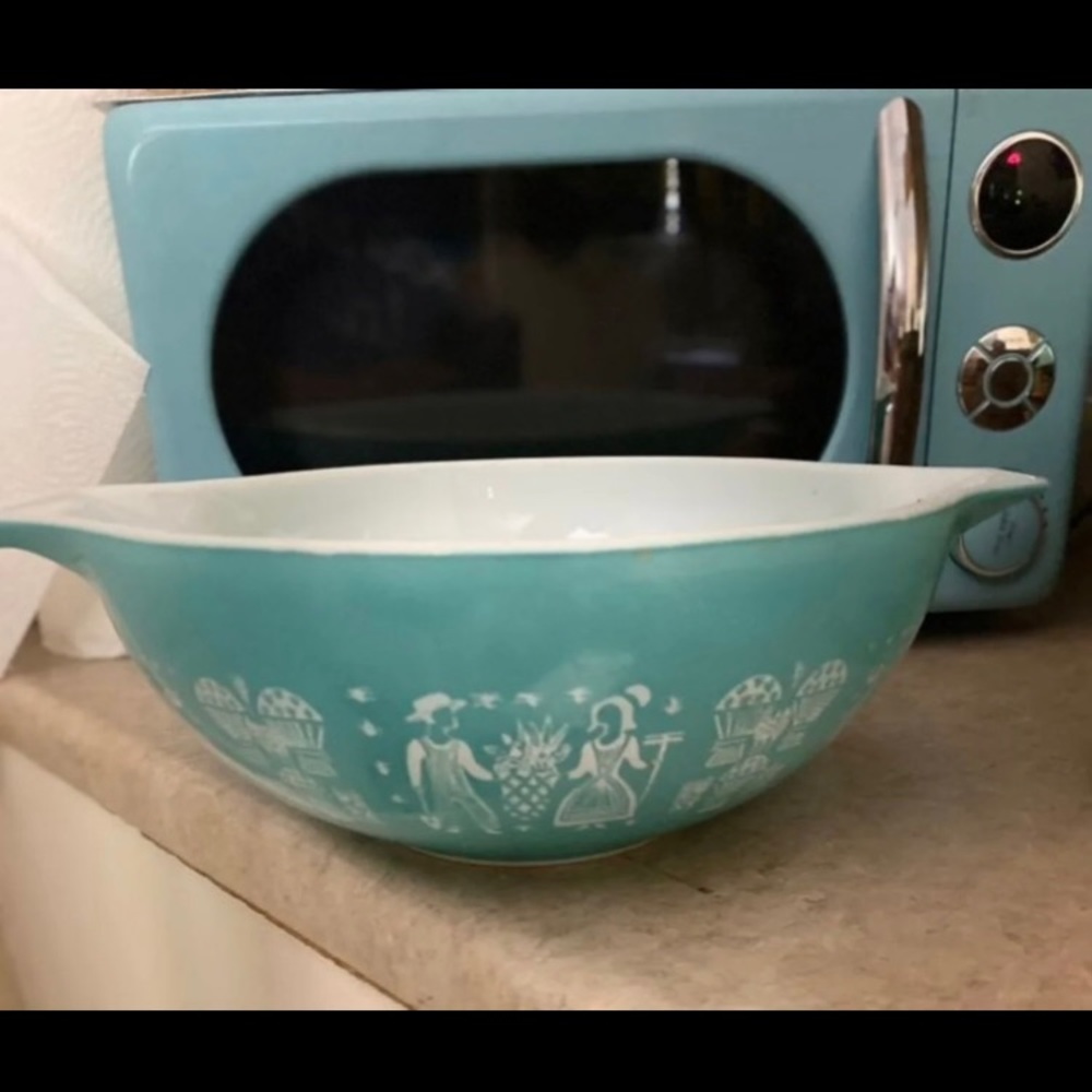 VTGE PYREX  blue MIXING  LARGE 444 4QT